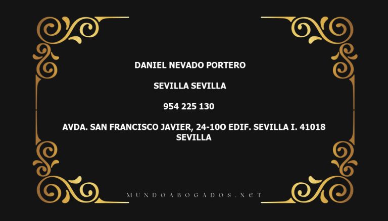 abogado Daniel Nevado Portero en la localidad de Sevilla