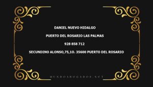 abogado Daniel Nuevo Hidalgo en la localidad de Puerto del Rosario