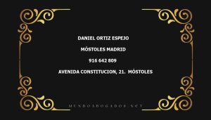 abogado Daniel Ortiz Espejo en la localidad de Móstoles