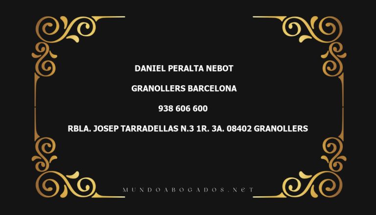 abogado Daniel Peralta Nebot en la localidad de Granollers