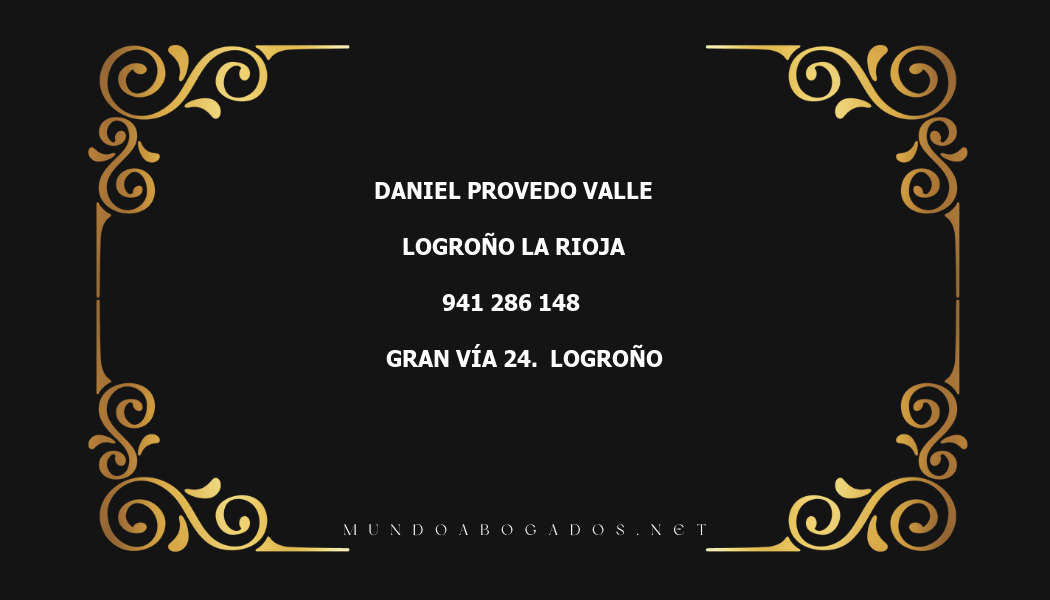 abogado Daniel Provedo Valle en la localidad de Logroño