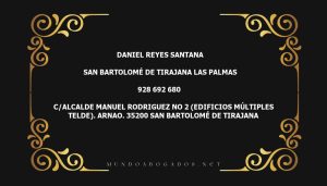 abogado Daniel Reyes Santana en la localidad de San Bartolomé de Tirajana