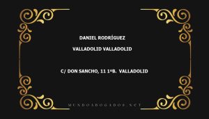 abogado Daniel Rodríguez en la localidad de Valladolid