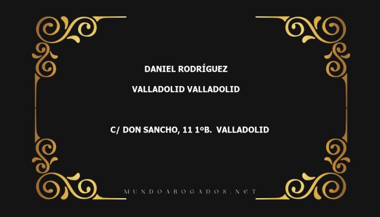 abogado Daniel Rodríguez en la localidad de Valladolid