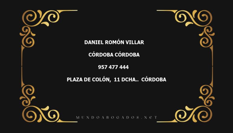 abogado Daniel Romon Villar en la localidad de Córdoba