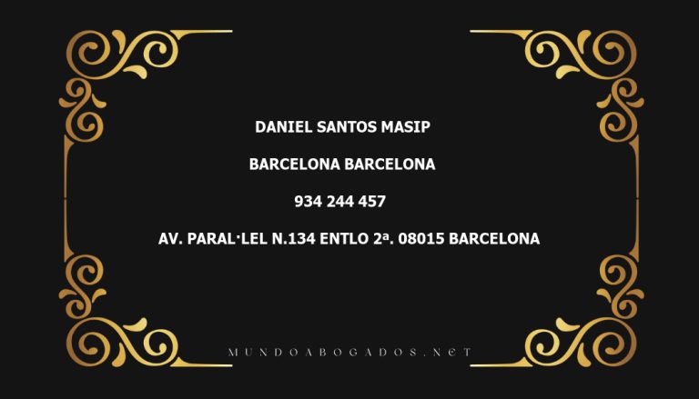 abogado Daniel Santos Masip en la localidad de Barcelona