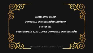 abogado Daniel Soto Salvia en la localidad de Donostia / San Sebastián