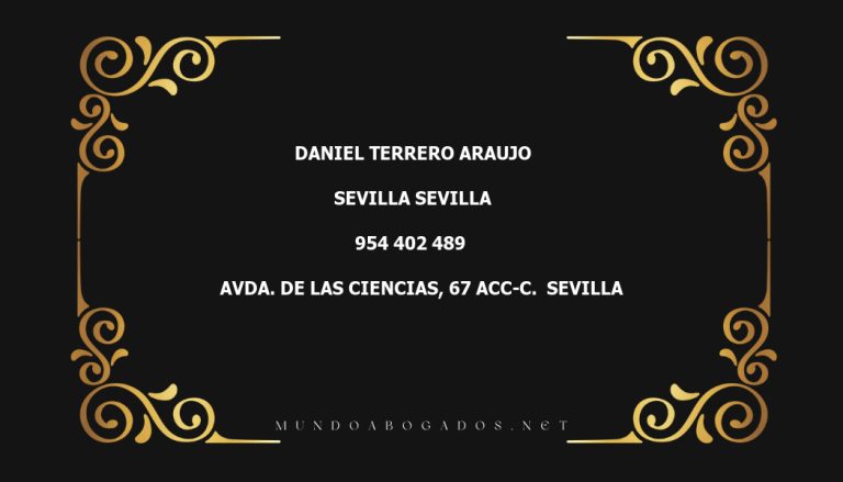 abogado Daniel Terrero Araujo en la localidad de Sevilla