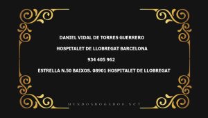 abogado Daniel Vidal De Torres Guerrero en la localidad de Hospitalet de Llobregat