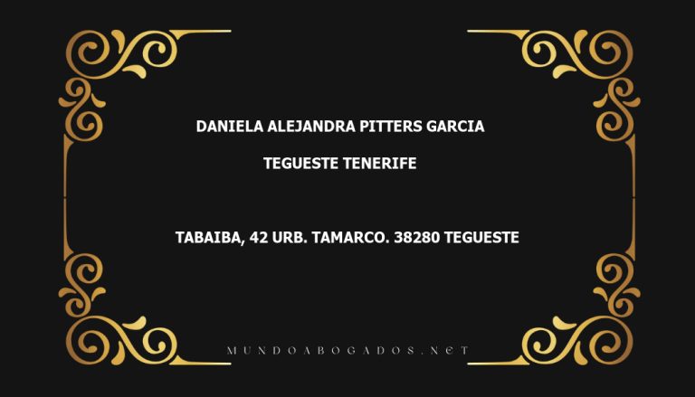 abogado Daniela Alejandra Pitters Garcia en la localidad de Tegueste