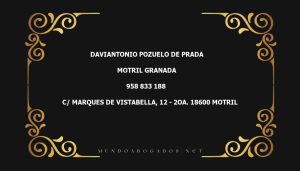 abogado Daviantonio Pozuelo De Prada en la localidad de Motril