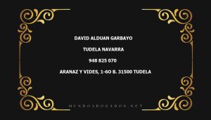 abogado David Alduan Garbayo en la localidad de Tudela