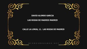 abogado David Alonso Garcia en la localidad de Las Rozas de Madrid