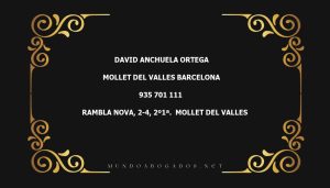 abogado David Anchuela Ortega en la localidad de Mollet del Valles