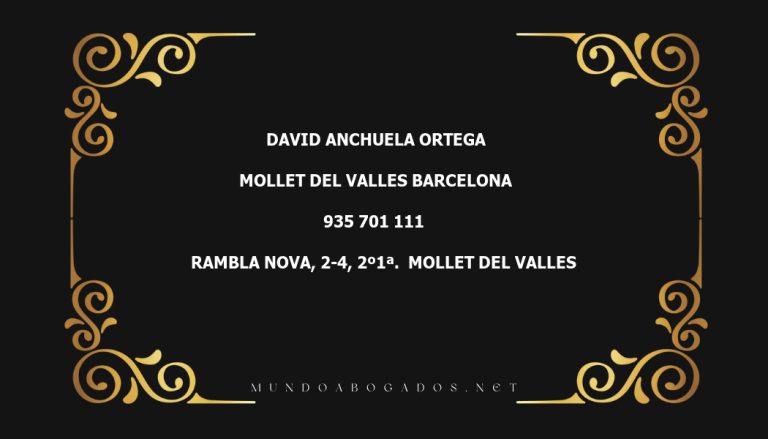 abogado David Anchuela Ortega en la localidad de Mollet del Valles