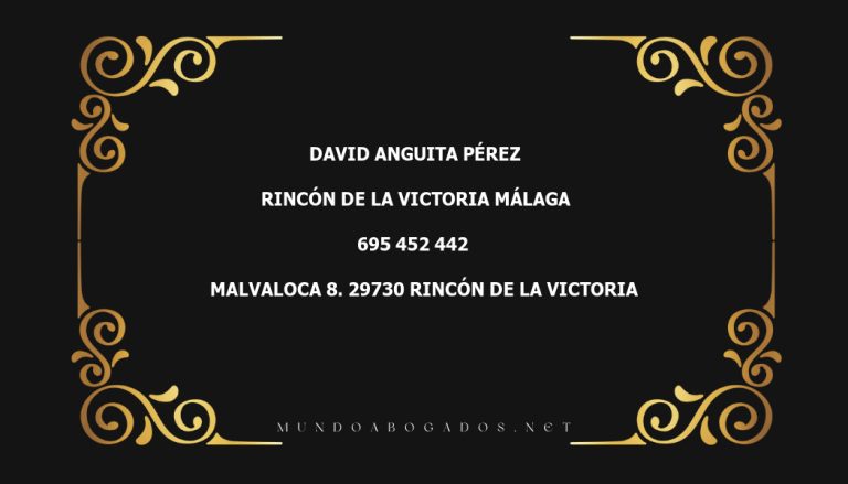 abogado David Anguita Pérez en la localidad de Rincón de la Victoria