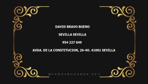 abogado David Bravo Bueno en la localidad de Sevilla