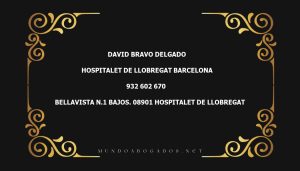 abogado David Bravo Delgado en la localidad de Hospitalet de Llobregat