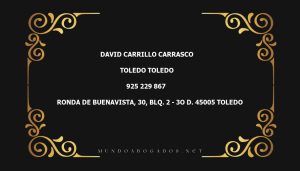 abogado David Carrillo Carrasco en la localidad de Toledo