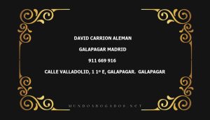 abogado David Carrion Aleman en la localidad de Galapagar