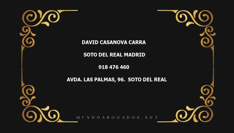 abogado David Casanova Carra en la localidad de Soto del Real