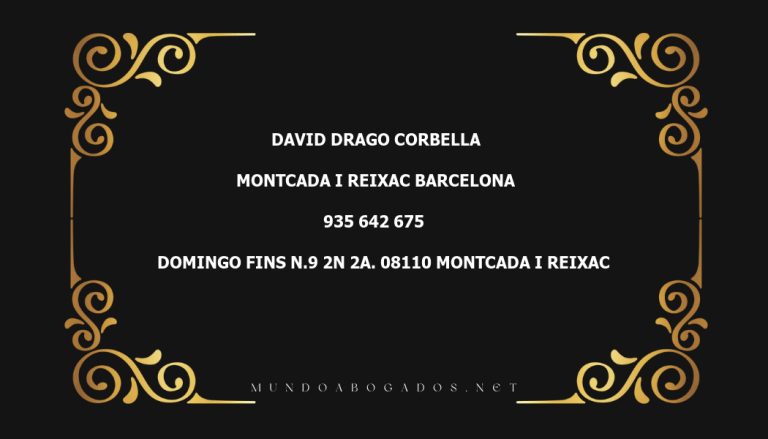 abogado David Drago Corbella en la localidad de Montcada I Reixac