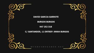 abogado David Garcia Garrote en la localidad de Burgos