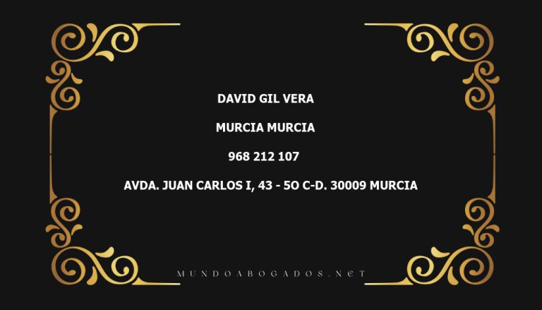 abogado David Gil Vera en la localidad de Murcia