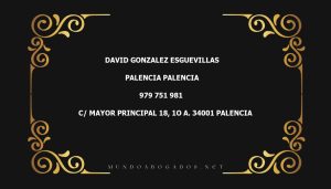 abogado David Gonzalez Esguevillas en la localidad de Palencia