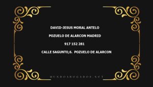 abogado David-Jesus Moral Antelo en la localidad de Pozuelo de Alarcon