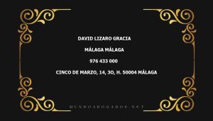 abogado David Lizaro Gracia en la localidad de Málaga