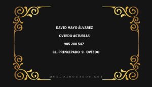 abogado David Mayo Álvarez en la localidad de Oviedo