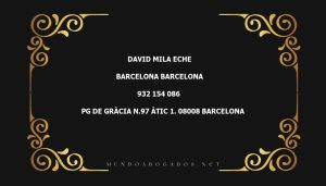 abogado David Mila Eche en la localidad de Barcelona