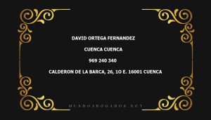 abogado David Ortega Fernandez en la localidad de Cuenca