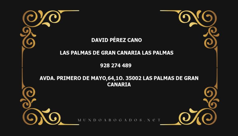 abogado David Pérez Cano en la localidad de Las Palmas de Gran Canaria