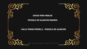 abogado David Pino Pablos en la localidad de Pozuelo de Alarcon