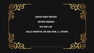 abogado David Pozo Ortega en la localidad de Getafe