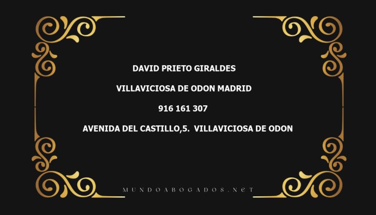 abogado David Prieto Giraldes en la localidad de Villaviciosa de Odon