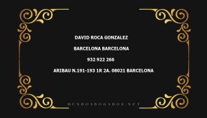 abogado David Roca Gonzalez en la localidad de Barcelona