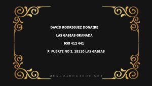 abogado David Rodriguez Donaire en la localidad de Las Gabias