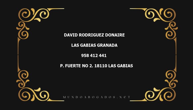 abogado David Rodriguez Donaire en la localidad de Las Gabias