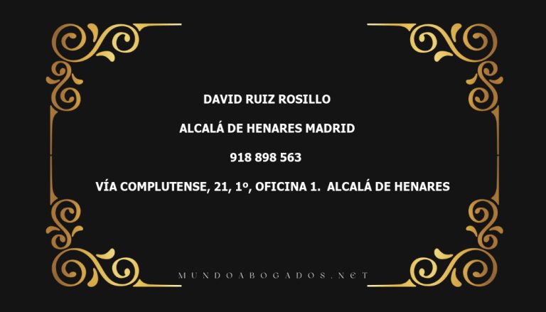 abogado David Ruiz Rosillo en la localidad de Alcalá de Henares