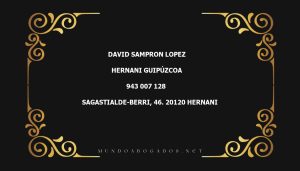 abogado David Sampron Lopez en la localidad de Hernani