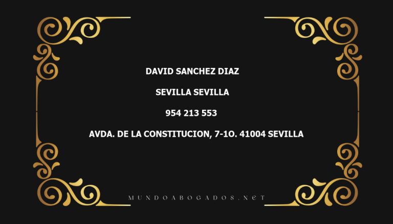 abogado David Sanchez Diaz en la localidad de Sevilla