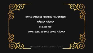 abogado David Sanchez-Ferrero Helfenbein en la localidad de Málaga