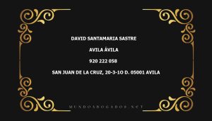 abogado David Santamaria Sastre en la localidad de Avila