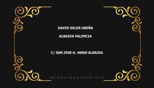 abogado David Soler Ureña en la localidad de Albaida