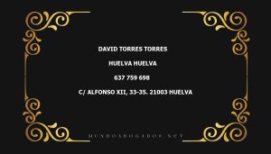 abogado David Torres Torres en la localidad de Huelva