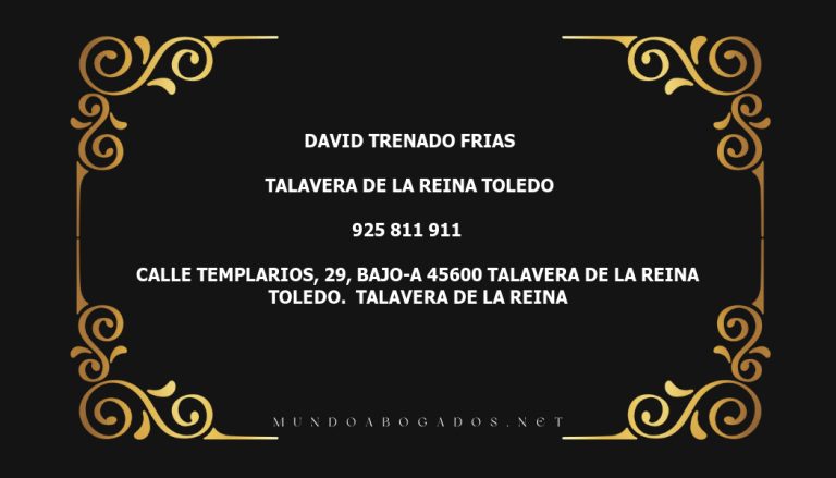 abogado David Trenado Frias en la localidad de Talavera de la Reina