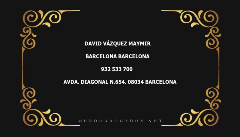 abogado David Vázquez Maymir en la localidad de Barcelona